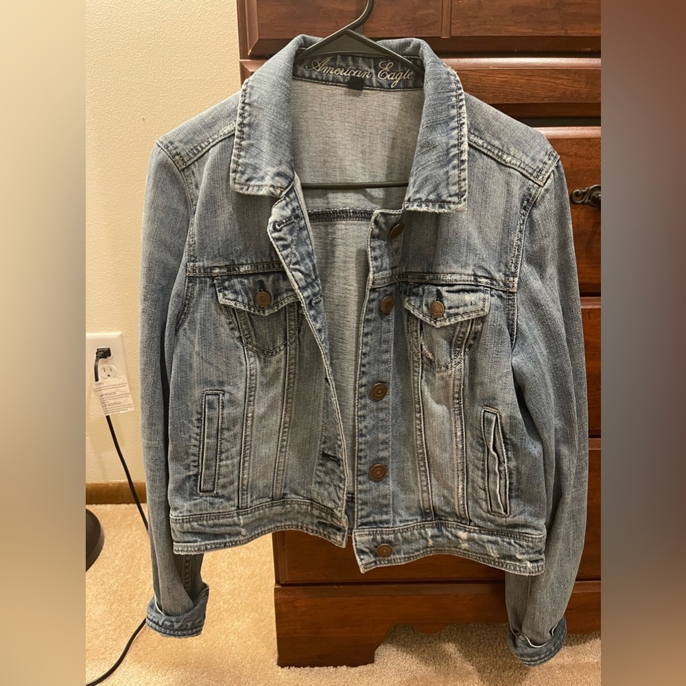 Large American Eagle Jean Jacket